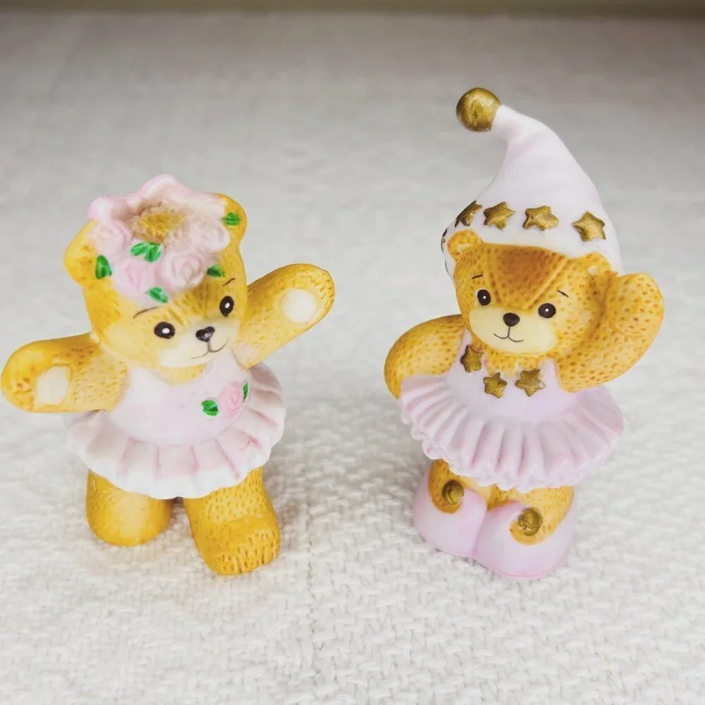 Enesco Lucy and Me Ballerina Bears: Vintage 1990s Collectible Figurines